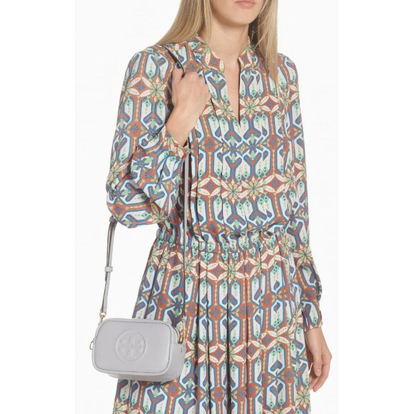 Tory Burch Perry Bombé Mini Bag Gray Heron OS - Picture 2 of 16